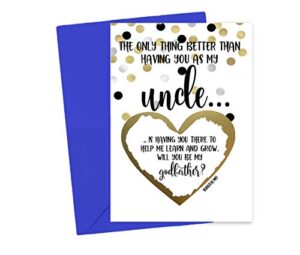 will you be my godfather scratch off card for uncle, from niece nephew, godparent proposal scratch off card (uncle godfather)