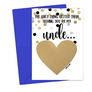 Will You Be My Godfather Scratch Off Card for Uncle, From Niece Nephew, Godparent Proposal Scratch Off Card (Uncle Godfather)