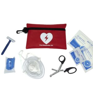 CUBIX SAFETY AED/Defibrillator Fast Response Kit with Nylon Bag (Red)