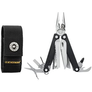 leatherman, charge plus multitool with scissors and premium replaceable wire cutters, stainless steel, nylon sheath