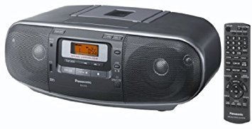 Panasonic RX-D55GU Boombox High Power Portable Stereo AM/FM Radio, MP3 CD, Tape Recorder with USB & Music Port Sound with 2Way 4-Speaker, 220 Volt