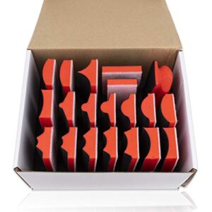 20pc Hand Sanding Block Set - Hook and Loop Interchangeable Assorted Shapes