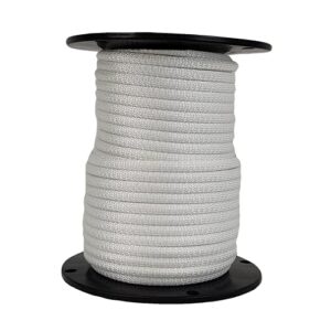 5/16 inch wire center polyester flagpole rope - 100 foot spool | industrial grade - high uv and abrasion resistance - tamper resistant steel cable core