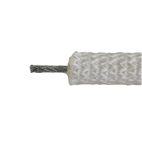 5/16 inch Wire Center Polyester Flagpole Rope - 100 Foot Spool | Industrial Grade - High UV and Abrasion Resistance - Tamper Resistant Steel Cable Core