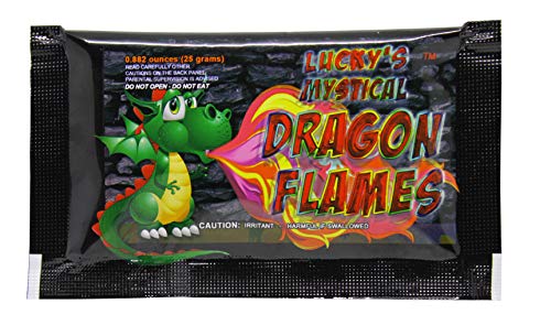 Mystical Fire Dragon Flames Flame Colorant Vibrant Long-Lasting Pulsating Flame Color Changer for Indoor or Outdoor Use 0.882 oz Packets 25 Count Box