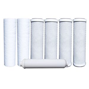 watts 7-pk ro filters premier (500024 compatible) 1 year 5 stage reverse osmosis replacements