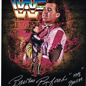 Authentic Brutus The Barber Beefcake Autograph 8x10 WWF Legend Edit Photo - Silver Deco