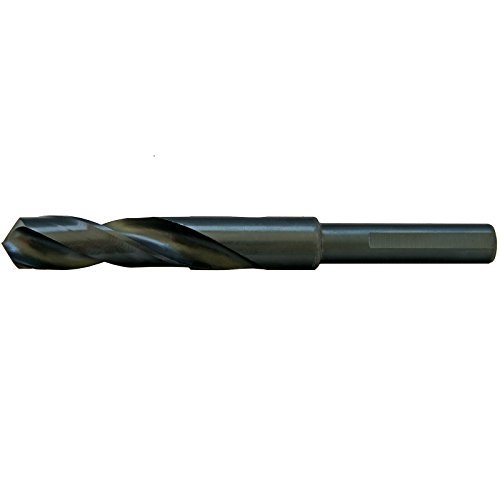 MAXTOOL 1-5/32" Silver and Deming Drill Bits HSS M2 S & D Drill Bits Prentice Twist Drills Black Oxide 3-Flat on 1/2" Shank 3-Flat 6" OAL; SD02B03R110