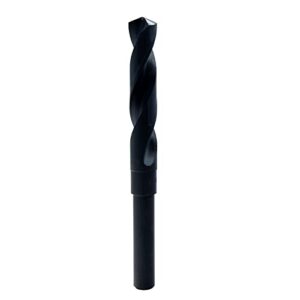 maxtool 23/32" silver and deming drill bits hss m2 s & d drill bits prentice twist drills black oxide 1/2" reduced shank 6" oal; sd02b00r046