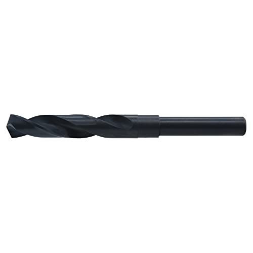 MAXTOOL 11/16" Silver and Deming Drill Bits HSS M2 S & D Drill Bits Prentice Twist Drills Black Oxide 1/2" Reduced Shank 6" OAL; SD02B00R044