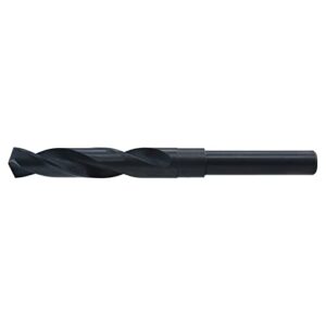 MAXTOOL 17/32" Silver and Deming Drill Bits HSS M2 S & D Drill Bits Prentice Twist Drills Black Oxide 1/2" Reduced Shank 6" OAL; SD02B00R034