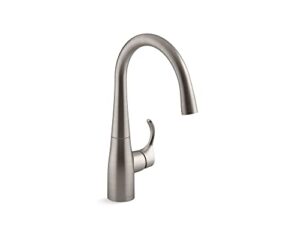 kohler 22034-vs simplice single-handle bar sink faucet, secondary kitchen faucet, bar faucet, vibrant stainless