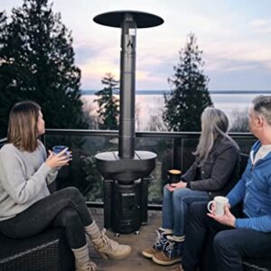 Q-Stoves Q-Flame Portable Wood Pellet Outdoor Heater, 106,000 BTU per hour, Eco-Friendly, for Patio, Backyard, Camping and Going Off-Grid