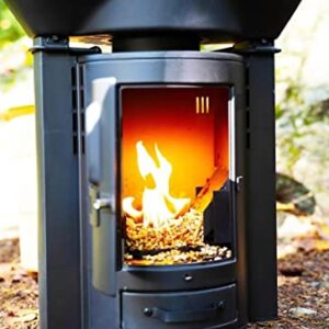 Q-Stoves Q-Flame Portable Wood Pellet Outdoor Heater, 106,000 BTU per hour, Eco-Friendly, for Patio, Backyard, Camping and Going Off-Grid