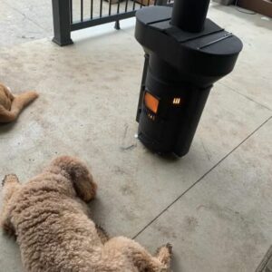 Q-Stoves Q-Flame Portable Wood Pellet Outdoor Heater, 106,000 BTU per hour, Eco-Friendly, for Patio, Backyard, Camping and Going Off-Grid