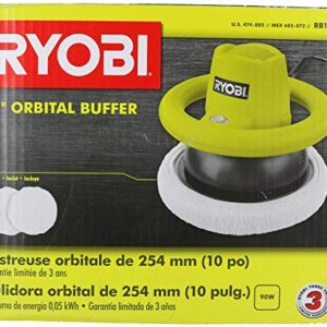 Ryobi RB102G 0.75 Amp 3200 OPM Orbital Buffer w/ 6 Foot Cord and 2 Included Buffing Pads