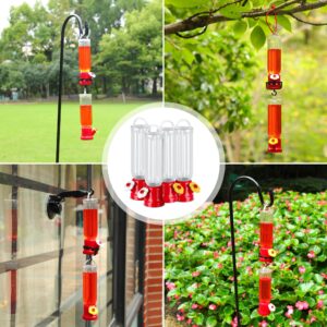 ORIENTOOLS Hummingbird Feeder with Window Hanger- 2pcs Window Bird Feeder, 2.2 oz/Pc Mini Hanging Flower Bird Feeders for Suction Cup