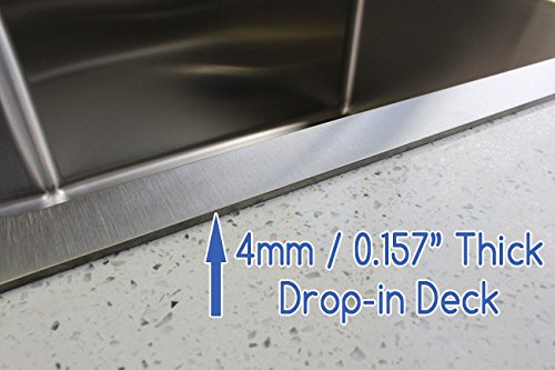 43 INCH (6040) Zero Radius Design 16 Gauge Topmount Drop In Over the Counter Large Double Bowl 5050 Stainless Steel Kitchen Sink Premium Package 43 INCH (6040) KKR-FT4321-6040