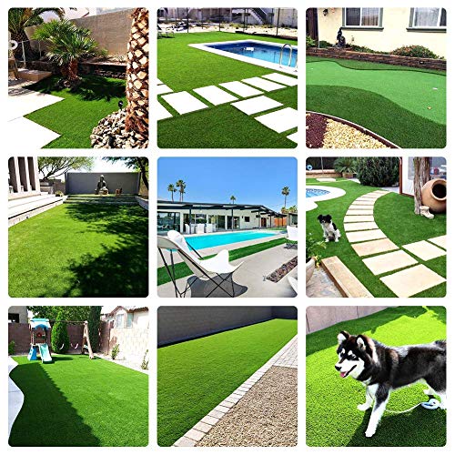 PET GROW Realistic Artificial Grass Rug - Indoor Outdoor Garden Lawn Patio Balcony Synthetic Turf Mat - Thick Fake Grass Rug 3.3 FT x5FT(16.5Square FT)