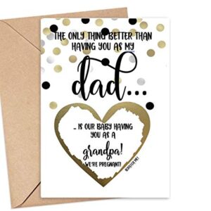 Pregnancy Scratch Off Card for Dad New Grandpa, From Son or Daughter, New Grandfather Announcement for Grandchild (Dad)