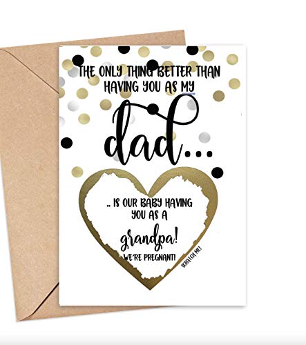 Pregnancy Scratch Off Card for Dad New Grandpa, From Son or Daughter, New Grandfather Announcement for Grandchild (Dad)