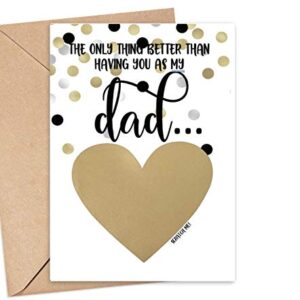 Pregnancy Scratch Off Card for Dad New Grandpa, From Son or Daughter, New Grandfather Announcement for Grandchild (Dad)