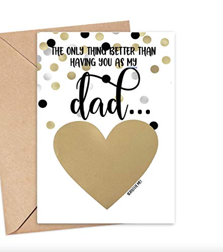 Pregnancy Scratch Off Card for Dad New Grandpa, From Son or Daughter, New Grandfather Announcement for Grandchild (Dad)