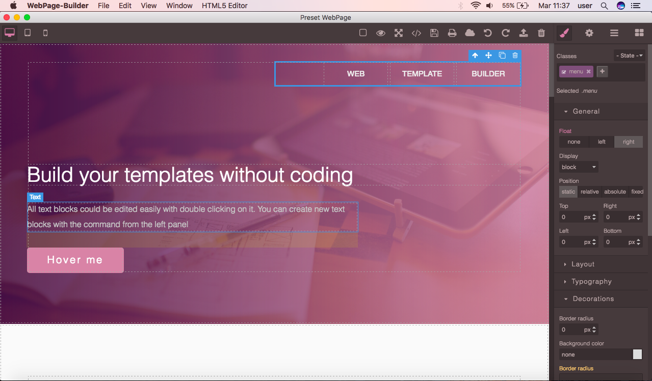 WebPage Builder for macOS [Download]