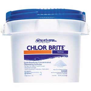 leslies chlor brite 8 lbs. granular chlorine bucket