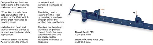 Groz 39103 72" T-Bar Clamp