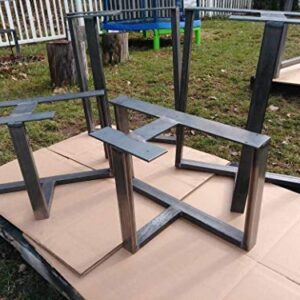 metal table legs -t shaped table base -industrial table base -metal legs for table -rustic table legs -trestle table legs -trestle base -modern table legs