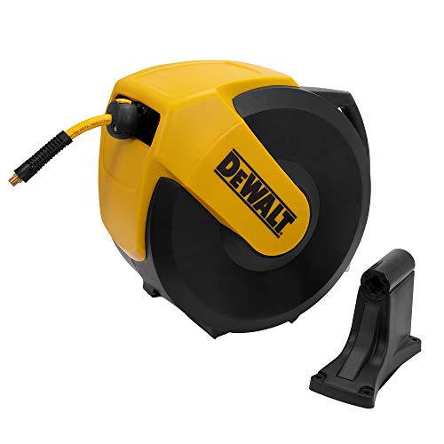 DEWALT DXCM024-0345 Hose Reel Automatic Retraction Enclosed Air Hose Reel , Yellow