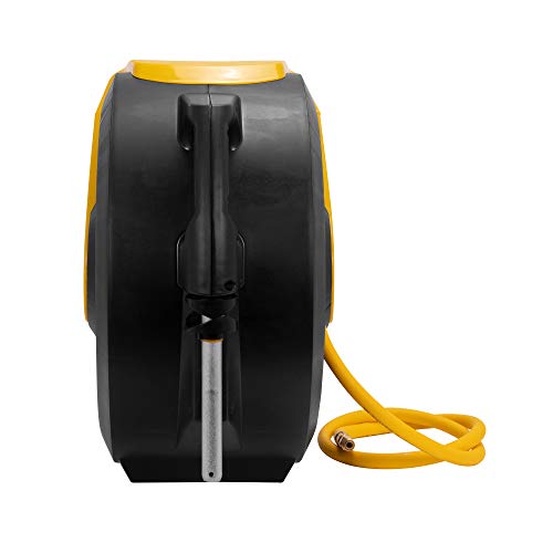 DEWALT DXCM024-0345 Hose Reel Automatic Retraction Enclosed Air Hose Reel , Yellow