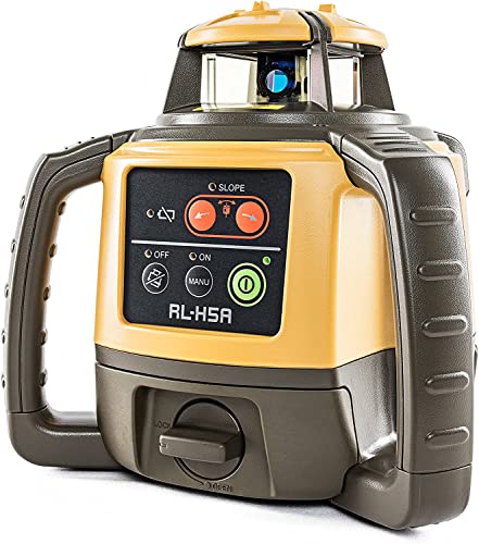 Topcon RL-H5A Self Leveling Horizontal Rotary Laser with Bonus EDEN Field Book, IP66 Rating Drop, Dust, Water Resistant, 800m Construction Laser, Includes LS-80L Receiver, Detector Holder, Soft Case