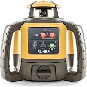 Topcon RL-H5A Self Leveling Horizontal Rotary Laser with Bonus EDEN Field Book, IP66 Rating Drop, Dust, Water Resistant, 800m Construction Laser, Includes LS-80L Receiver, Detector Holder, Soft Case