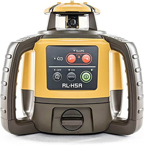 Topcon RL-H5A Self Leveling Horizontal Rotary Laser with Bonus EDEN Field Book, IP66 Rating Drop, Dust, Water Resistant, 800m Construction Laser, Includes LS-80L Receiver, Detector Holder, Soft Case