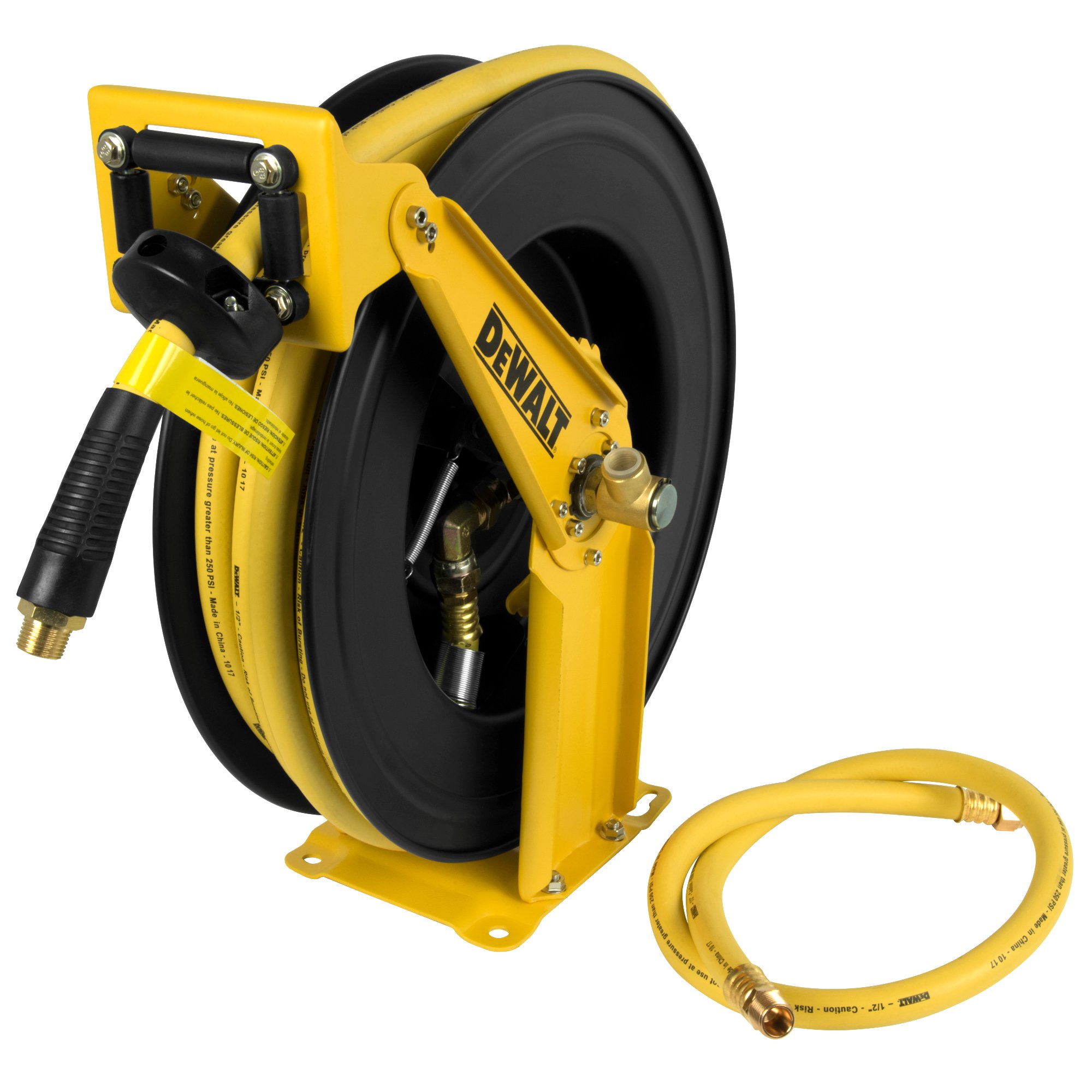 DEWALT DXCM024-0344 Double Arm Hose Reel with 1/2" x 50' Premium Rubber Hose