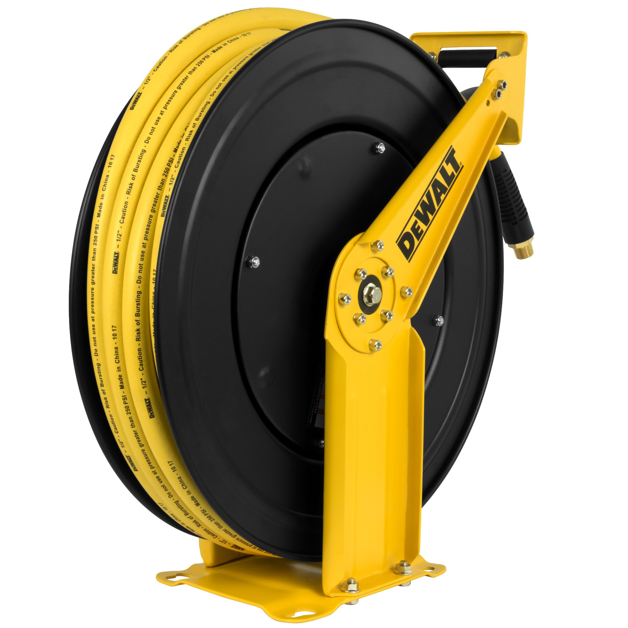 DEWALT DXCM024-0344 Double Arm Hose Reel with 1/2" x 50' Premium Rubber Hose