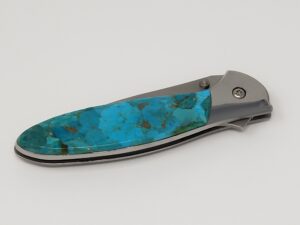 santa fe stoneworks solid turquoise leek a/o knife