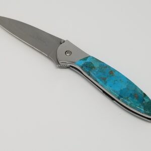 Santa Fe Stoneworks Solid Turquoise Leek A/O Knife