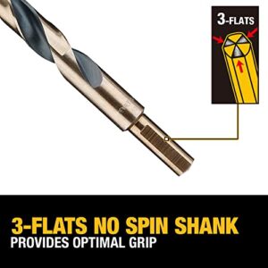 DEWALT Drill Bit Set, 21-Piece, 135 Degree Split Point, 31 Degree Helix, Black Oxide Coated, For Plastic, Wood and Metal (DWA1181)