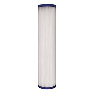 Tier1 30 Micron 10 Inch x 2.5 Inch Pleated Polyester Whole House Sediment Water Filter Replacement Cartridge Kit with O-ring and Lubricant | Compatible with Pentek R30, SPC-25-1030, Home Water Filter