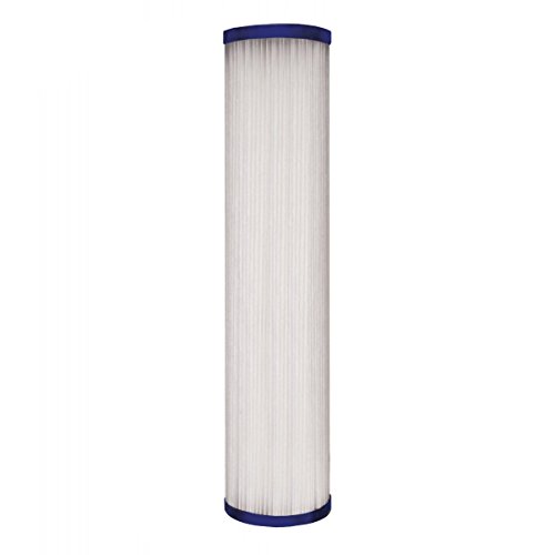 Tier1 30 Micron 10 Inch x 2.5 Inch Pleated Polyester Whole House Sediment Water Filter Replacement Cartridge Kit with O-ring and Lubricant | Compatible with Pentek R30, SPC-25-1030, Home Water Filter