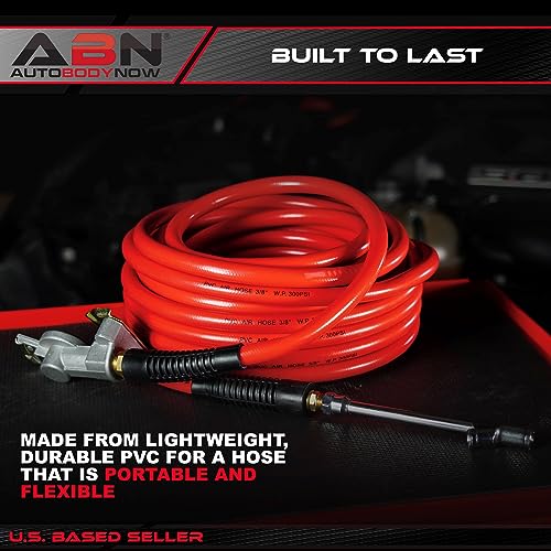 ABN 50ft Air Compressor Hose 3/8 Inch - 300 PSI Heavy Duty Lightweight PVC Flex Air Hose