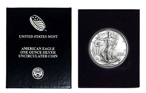 1993 - U.S. Silver Eagle in Plastic Air Tite in Magnet Close Black Gift Box - Gem Brilliant Uncirculated Dollar Uncirculated US Mint