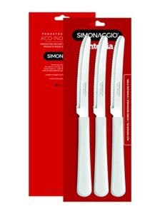 simonaggio sintonia 3 piece table knife, one size, white