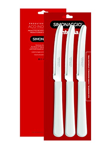 Simonaggio Sintonia 3 Piece Table Knife, One size, White