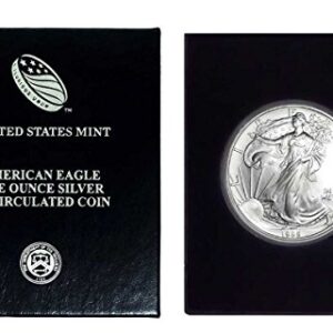 1995 - U.S. Silver Eagle in Plastic Air Tite in Magnet Close Black Gift Box - Gem Brilliant Uncirculated Dollar Uncirculated US Mint