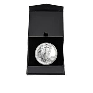 1995 - U.S. Silver Eagle in Plastic Air Tite in Magnet Close Black Gift Box - Gem Brilliant Uncirculated Dollar Uncirculated US Mint