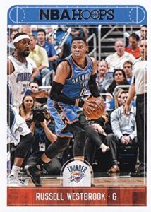 russell westbrook 2017 2018 panini hoops #208 mint oklahoma city thunder basketball card